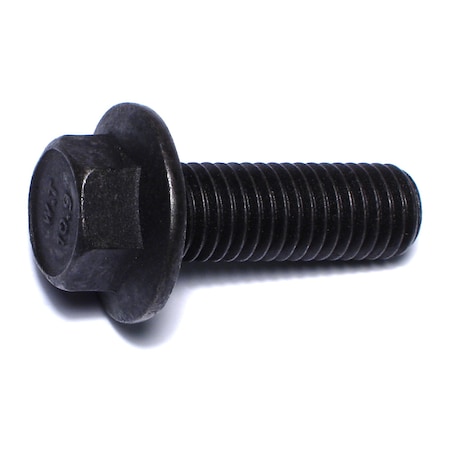 Midwest Fastener Class 10.9, M12-1.75 Flange Bolt, Black Phosphate Steel, 35 mm L, 3 PK 78463